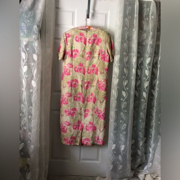 Jessica London Dress Cottagecore Floral 16WT Plus Sz Midi Linen Blend - Picture 8 of 9